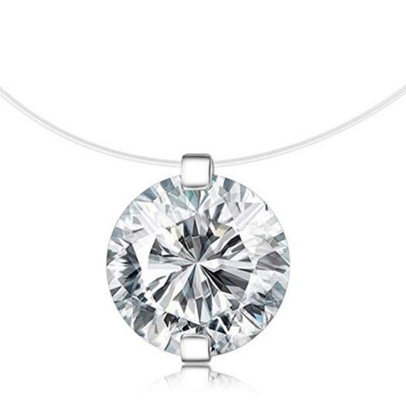 4 for $20 Cubic Zirconia Fish Line Necklace - Picture 2 of 7